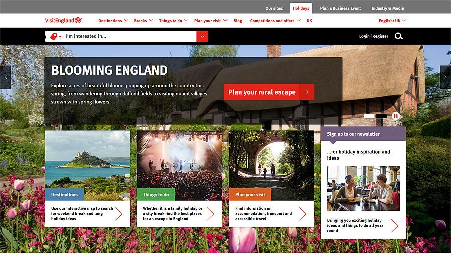 Visit England Website